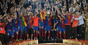 lifting the trophy